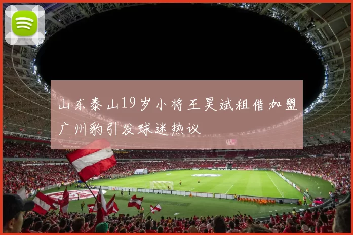山东泰山19岁小将王昊斌租借加盟广州豹引发球迷热议