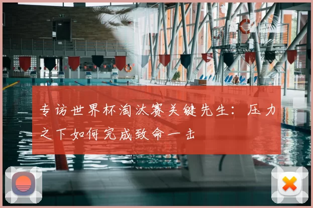 专访世界杯淘汰赛关键先生：压力之下如何完成致命一击