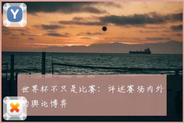 世界杯不只是比赛：评述赛场内外的舆论博弈
