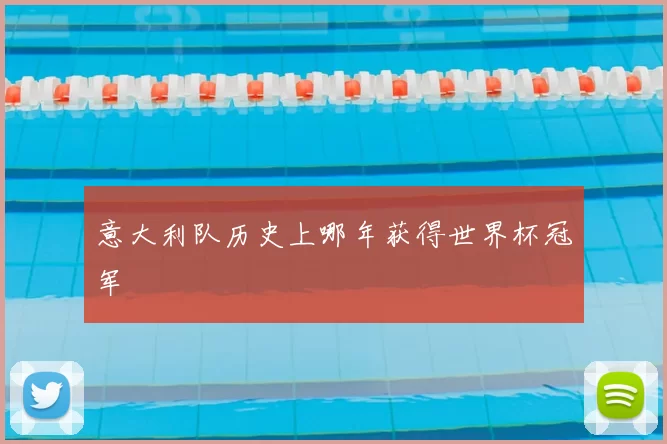 意大利队历史上哪年获得世界杯冠军